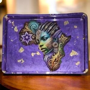 NORE’S NOVELTIES Handcrafted Serving/ Vanity Tray “ORIGINS” 11 x 8